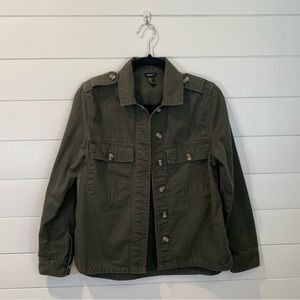 Forever 21 Dark Green Button Jacket